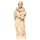 Saint Joseph with Baby Jesus statue in realistic natural wood s1
