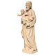 Saint Joseph with Baby Jesus statue in realistic natural wood s3