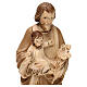 Saint Joseph with Baby Jesus statue burnished in three colours realistic style s2