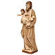 Saint Joseph with Baby Jesus statue burnished in three colours realistic style s3