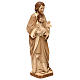 Saint Joseph with Baby Jesus statue burnished in three colours realistic style s4