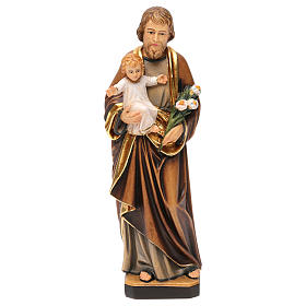 Saint Joseph with Baby Jesus statue, coloured, in realistic style