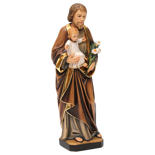 Statue Saint Joseph avec Enfant colorée réaliste 4