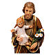Statue Saint Joseph avec Enfant colorée réaliste s2