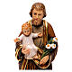 Statua San Giuseppe con Bambino colorato realistico s2