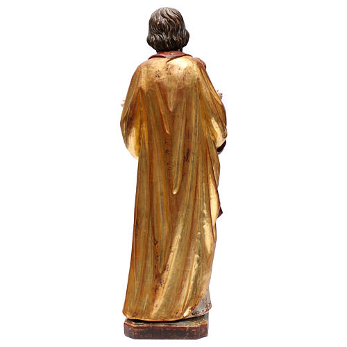 Saint Joseph with Baby Jesus statue finished in pure gold Val Gardena 5