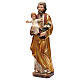 Saint Joseph with Baby Jesus statue finished in pure gold Val Gardena s3