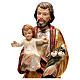 Saint Joseph avec Enfant réaliste or massif vieilli Val Gardena s2