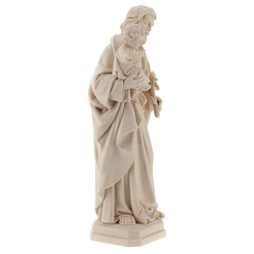 Statue Hl. Josef mit Jesus Kind Grödnertal Naturholz 4