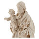 Saint Joseph and Baby Jesus statue in natural wood s2
