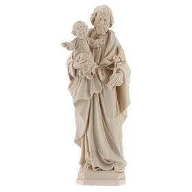 San Giuseppe con Bambin Gesù in legno naturale
