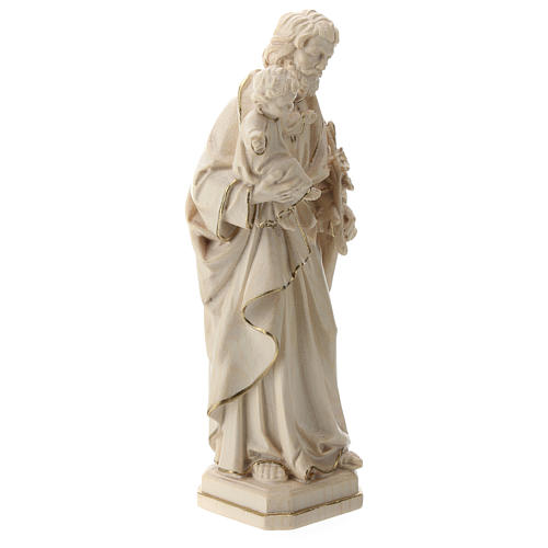 Statue Hl. Josef mit Jesus Kind Grödnertal Holz Wachs Finish 4