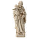 Statue Hl. Josef mit Jesus Kind Grödnertal Holz Wachs Finish s1