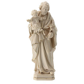 Saint Joseph avec Enfant cire fil or Val Gardena