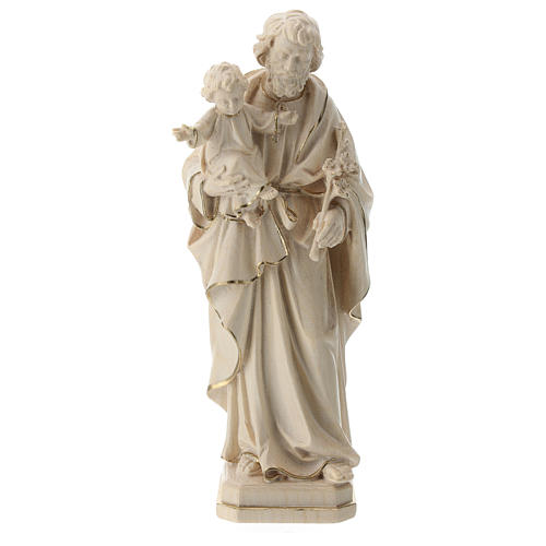 Saint Joseph avec Enfant cire fil or Val Gardena 1