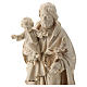 Saint Joseph and Baby Jesus statue in wax and gold thread Val Gardena s2