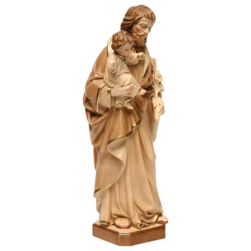 Saint Joseph and BabyJesus statue burnished in three colours 4