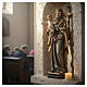Statue Hl. Josef mit Jesus Kind bemalten Grödnertal Holz s2