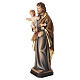 Statue Hl. Josef mit Jesus Kind bemalten Grödnertal Holz s4