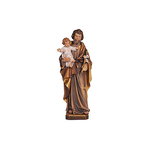 Statua San Giuseppe con Gesù colorato 2