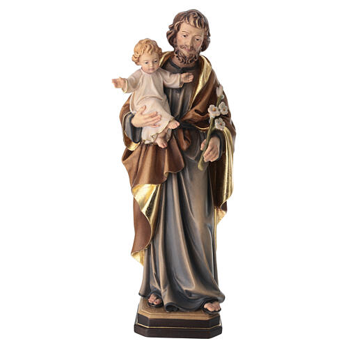 Statua San Giuseppe con Gesù colorato 1