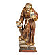 Saint Francis statue finished in pure gold Val Gardena realistic style s1