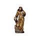 Saint Francis statue with gold mantle finished in antique gold with realistic effect s2