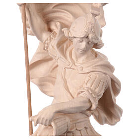 Saint Florian statue in natural wood