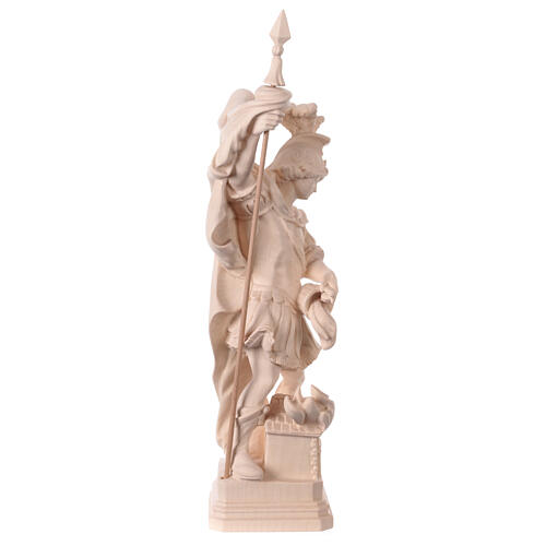Saint Florian statue in natural wood 6