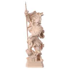 Saint Florian statue in natural wood