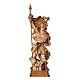 Saint Florian statue Val Gardena burnished in 3 colours s1