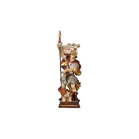 Saint Florian statue Val Gardena finished in antique pure gold