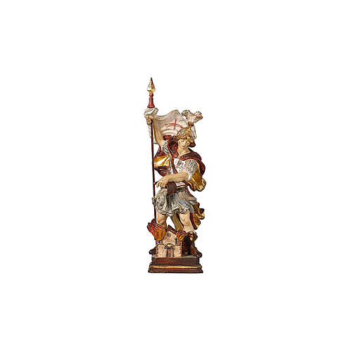 Saint Florian statue Val Gardena finished in antique pure gold 2