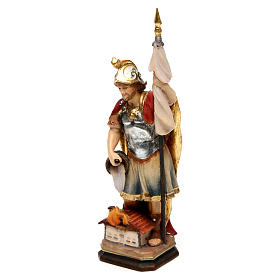 Statua San Floriano legno Valgardena colorato