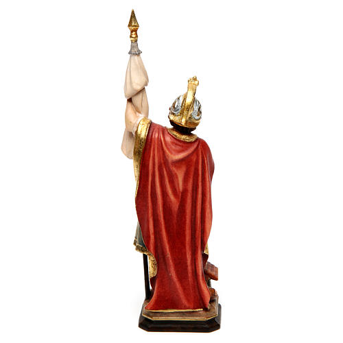 Statua San Floriano legno Valgardena colorato 4