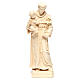 Saint Anthony with Baby Jesus statue in natural wood of Val Gardena s1