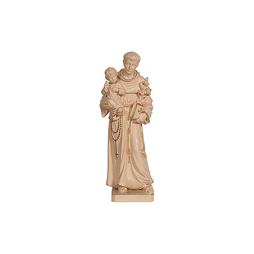Saint Anthony statue with Baby Jesus in wax decorated with gold thread 2