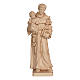 Saint Anthony statue with Baby Jesus in wax decorated with gold thread s1