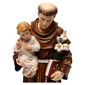 Imagens em Madeira Pintada: Santo António com Menino corado Val Gardena