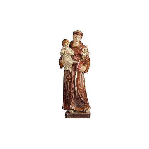 Statue Saint Antoine avec Enfant or massif vieilli 2