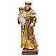 Saint Anthony with Child statue finished in antique pure gold with golden mantle s1