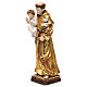 Saint Anthony with Child statue finished in antique pure gold with golden mantle s3