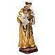 Saint Anthony with Child statue finished in antique pure gold with golden mantle s4