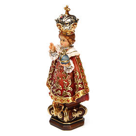Statues en bois peint: Enfant Jésus de Prague coloré Val Gardena