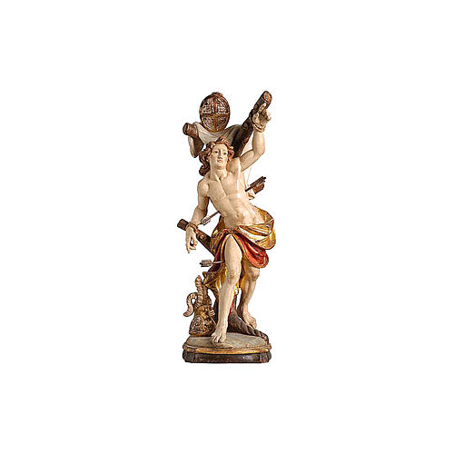 Saint Sebastian statue finished in antique pure gold 2