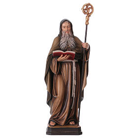 Saint Benedict statue coloured Val Gardena