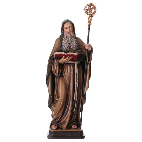 Saint Benedict statue coloured Val Gardena 1