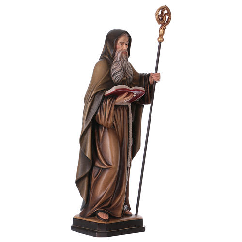 Saint Benedict statue coloured Val Gardena 4