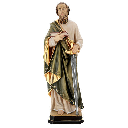 Saint Paul statue in coloured wood 1