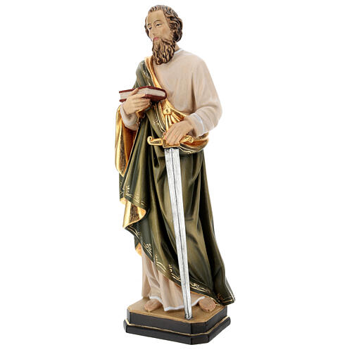 Saint Paul statue in coloured wood 3